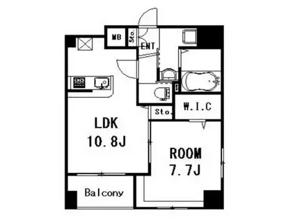パスクラッセ本郷春木町(1LDK/9階)の間取り写真