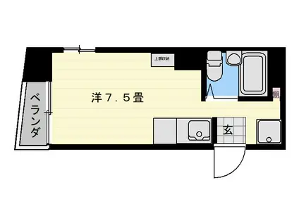 第三勝ビル(ワンルーム/3階)の間取り写真