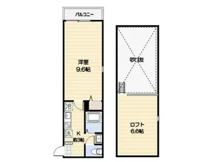 アクアプレイス武蔵小金井(1K/3階)の間取り写真