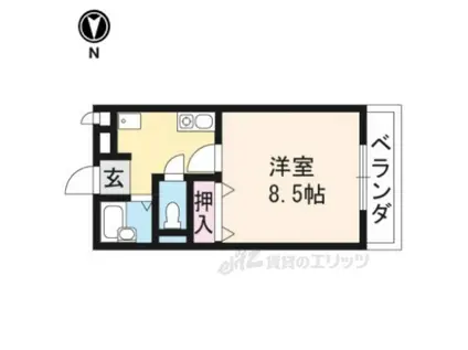 グリーンヒル桃山(1K/1階)の間取り写真