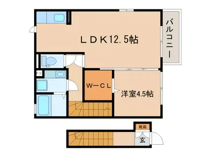 パミドール(1LDK/2階)の間取り写真