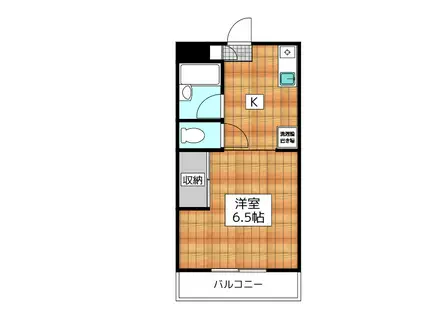 グランドール立川(1K/1階)の間取り写真