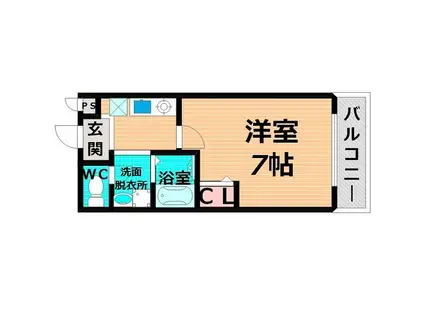 パーラム関目(1K/2階)の間取り写真