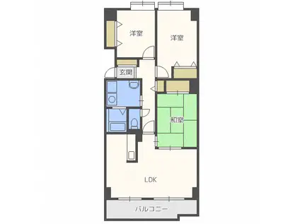 エクシード33(3LDK/3階)の間取り写真