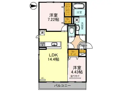 マ・メゾン・プレミール(2LDK/3階)の間取り写真