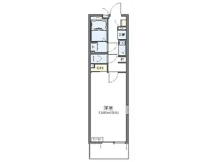 レオネクストひまわり(1K/3階)の間取り写真