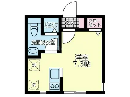 サンライズ大島(ワンルーム/2階)の間取り写真