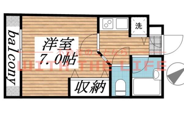 メゾンフジヨシ(1K/3階)の間取り写真