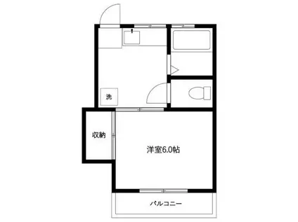 野口ハイツ(1K/1階)の間取り写真