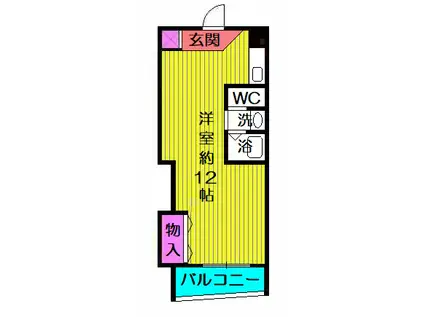 丸中ビル(ワンルーム/4階)の間取り写真