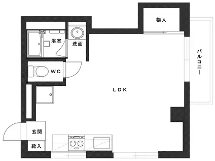 マルヨネマンション(ワンルーム/2階)の間取り写真
