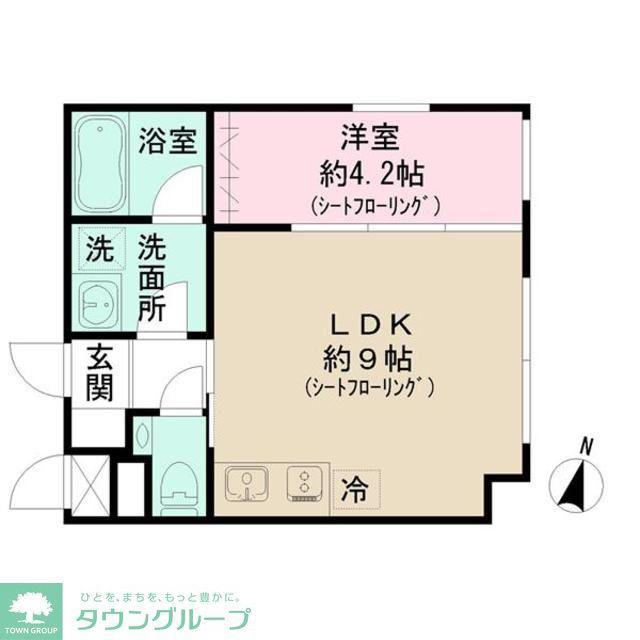 ベラ・カーサ大岡山(1LDK/1階)の間取り写真