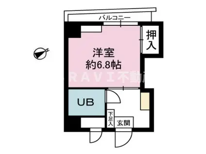 メゾンドール森ノ宮(1K/3階)の間取り写真