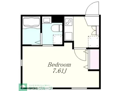 STRIPES 不動前(1K/3階)の間取り写真