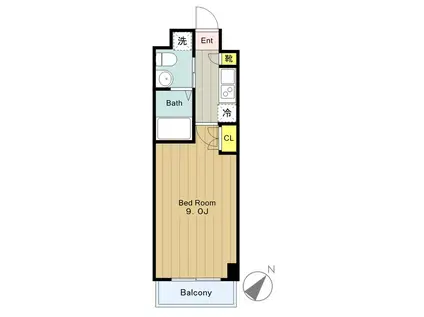 リリエンベルグはるひ野(1K/5階)の間取り写真