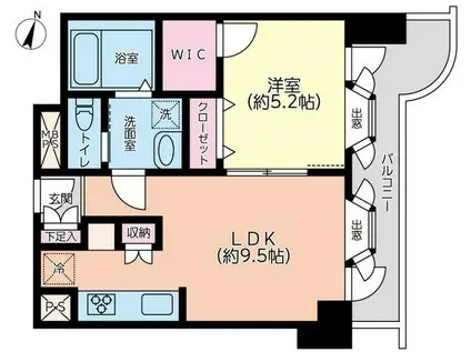 インペリアル南麻布サテライト棟(1LDK/7階)の間取り写真