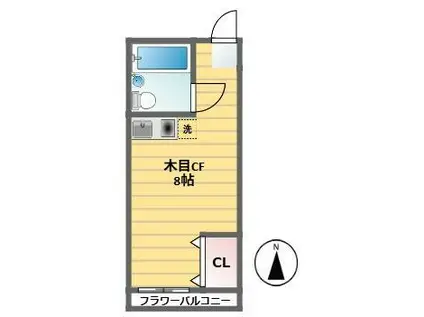 マ・メゾン笹塚(ワンルーム/1階)の間取り写真