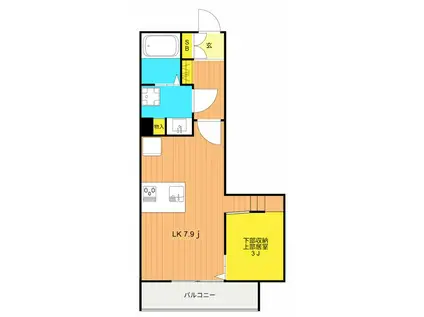 APHRODITE(1LK/3階)の間取り写真