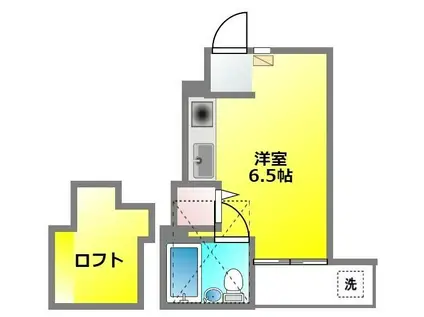 ベルハイム南ヶ丘(ワンルーム/1階)の間取り写真