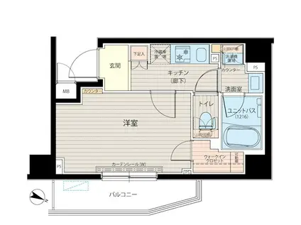 ルーブル中板橋六番館(1K/1階)の間取り写真