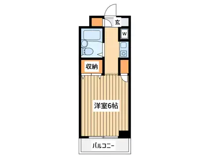 ケイズ八王子(1K/6階)の間取り写真