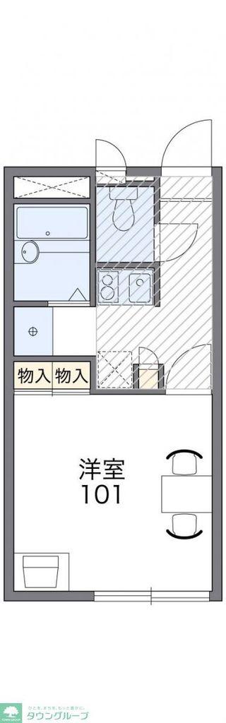 レオパレス椿原(1K/2階)の間取り写真