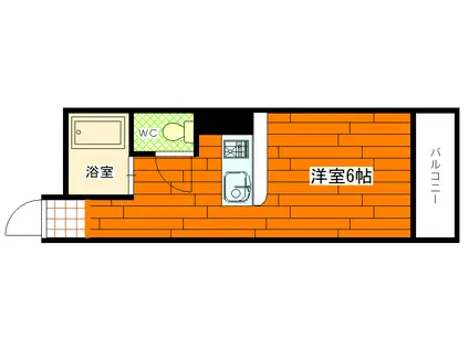 ボイスビル4(1K/3階)の間取り写真