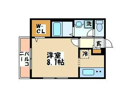 ドムスマエダ(1K/1階)の間取り写真