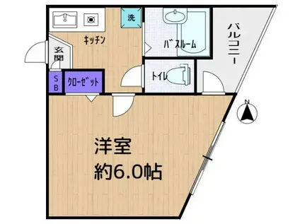 LUCIDE-TOYOTAMA(1K/3階)の間取り写真