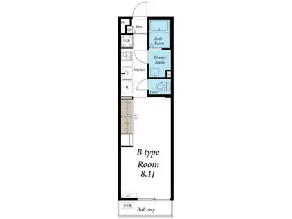 リブリ・クインスヴェール(1K/3階)の間取り写真