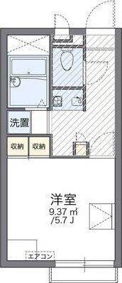 レオパレスビエント(1K/2階)の間取り写真