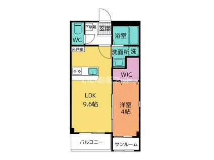 コンフォール(1LDK/3階)の間取り写真