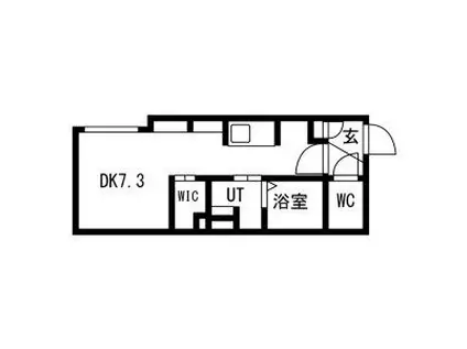 アクアブルー(1K/4階)の間取り写真