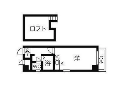 グレードハイツ長町(ワンルーム/4階)の間取り写真