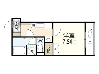 SKビルディング(1K/2階)の間取り写真