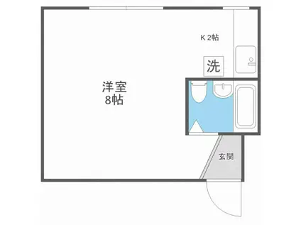 グリーンハイム(1K/5階)の間取り写真