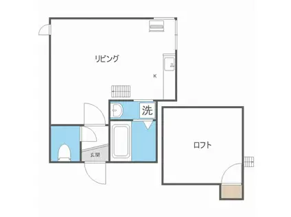 ファーミントンアベニュー(1K/1階)の間取り写真