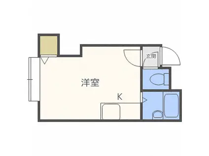 ノーザンベルグ旭(ワンルーム/2階)の間取り写真