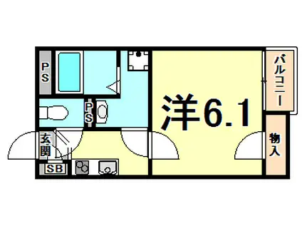 レオネクストエルテIII(1K/1階)の間取り写真
