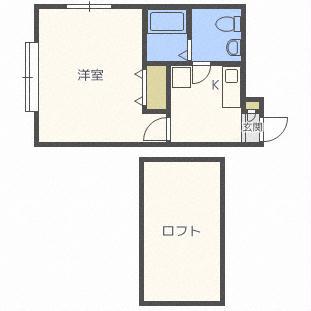 クレステッドピジョン(1K/1階)の間取り写真