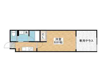 AISONARI(1K/3階)の間取り写真