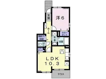 ＪＲ東海道本線 刈谷駅 徒歩22分 2階建 築12年(1LDK/1階)の間取り写真
