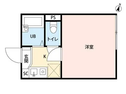 REBERTY北千住(1K/2階)の間取り写真