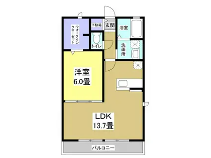 フォルシア(1LDK/2階)の間取り写真