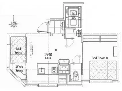 ラフィネ調布(2LDK/4階)の間取り写真