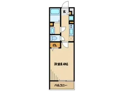 リブリ・フォレスタII(1K/3階)の間取り写真