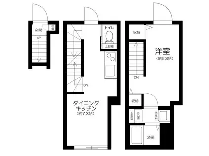 ソルナクレイシア大森II(1DK/2階)の間取り写真