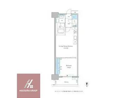 グランセジュール大国町(1LDK/7階)の間取り写真