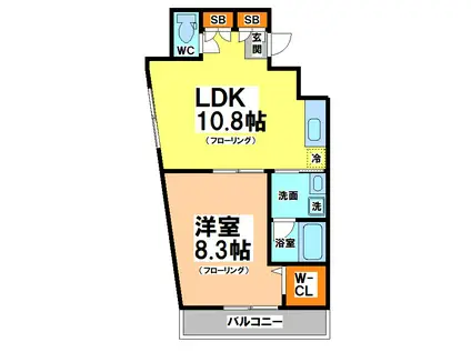 ラピス小金井(1LDK/3階)の間取り写真