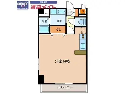 セントアビエス(ワンルーム/2階)の間取り写真